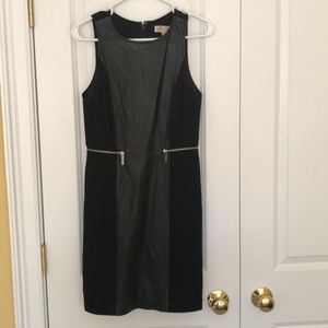 Michael Kors Leather Paneled Dress
